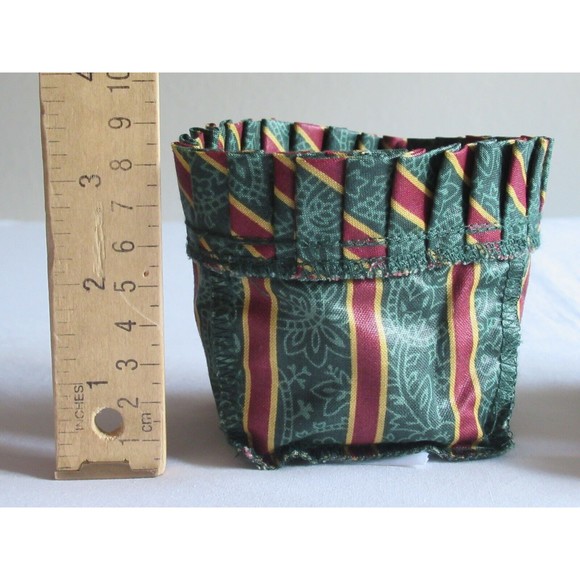 Longaberger ~11" Imperial Stripe Elastic Gathered Garter Bow + Small Liner USA - Picture 2 of 10